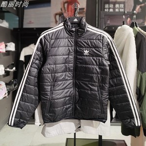 阿迪达斯棉服男款Adidas棉袄正品三叶草秋冬2023新款运动服HL9212