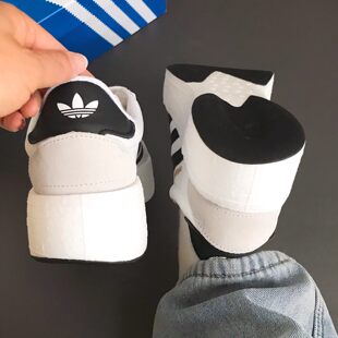 adidas阿迪达斯三叶草男女德训厚底增高复古休闲夏新款防滑跑步鞋
