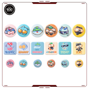 ZOO吧唧套组可爱毛绒徽章不锈铁 EDG 瓦电