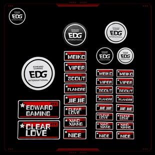 EDG官方店3M贴纸 战队logo 队员ID