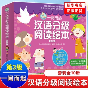 6岁幼儿趣味学习汉字幼小衔接启蒙益智早教了解汉字知识儿童绘本图画书新华正版 一阅而起汉语分级阅读绘本 全10册3 套装 第3级