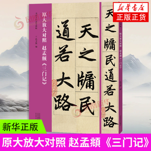 原大放大对照 赵孟頫《三门记》孔文凯 河南美术出版社 书法字帖 新华正版书籍