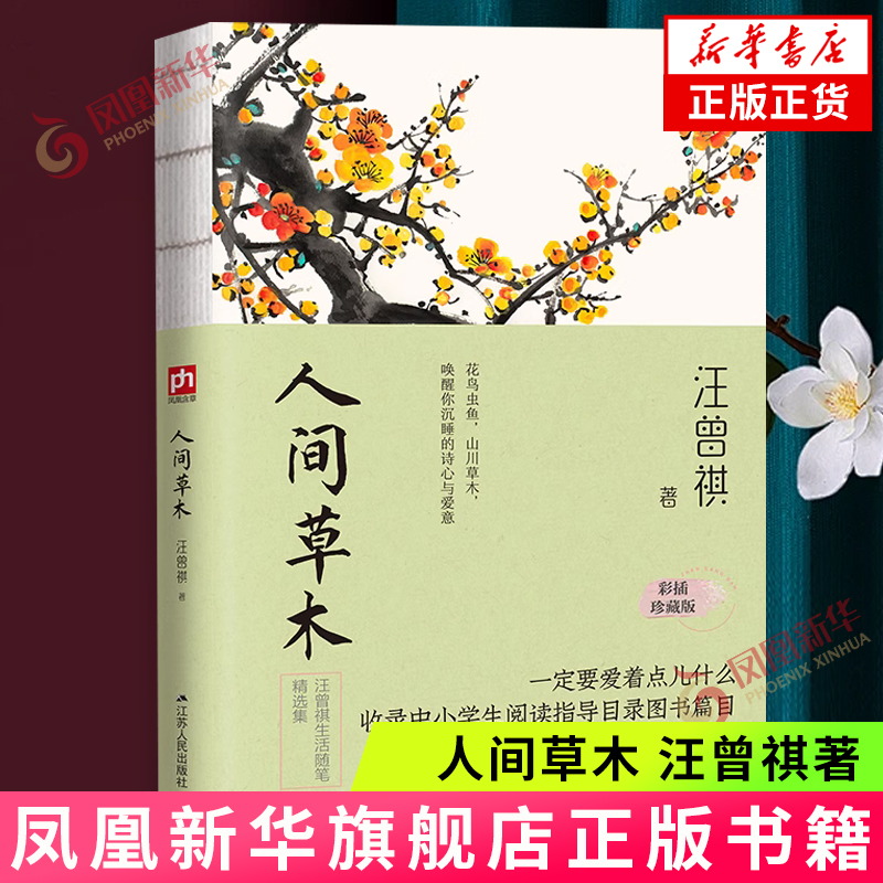 人间草木 汪曾祺 裸脊锁线 彩插珍藏版 人间系列 文学家生活家汪曾祺的草木情怀诗意人生 汪曾祺散文作品集现当代文学散文随笔正版