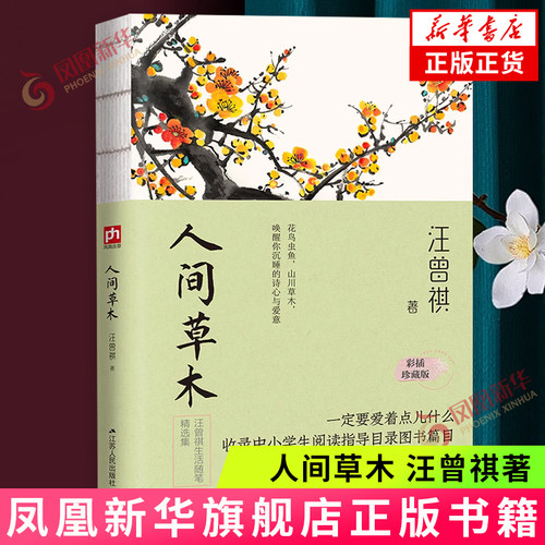 人间草木 汪曾祺 裸脊锁线 彩插珍藏版 人间系列 文学家生活家汪曾祺的草木情怀诗意人生 汪曾祺散文作品集现当代文学散文随笔正版