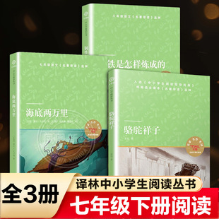 骆驼祥子 海底两万里 钢铁是怎样炼成的  七年级下册阅读初中生课外阅读译林出版社 译林中小学生阅读丛书