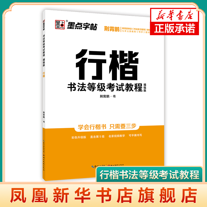 墨点行楷书法等级考试教程描行楷钢笔行楷书法练习临摹字帖荆宵鹏成人初中高中学生连笔字基础入门教程教材