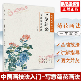 中国画技法入门 一学就会 写意菊花画法 王汇涛 国画技法入门 国画花鸟画临水墨摹画册绘画书籍 毛笔绘画美术中国名画家技法