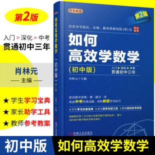 如何高效学数学 初中版第2版 数学学习宝典 数学思维解题技巧 初中数学辅导提高数学成绩 中考数学真题解析 家长助学工具 正版