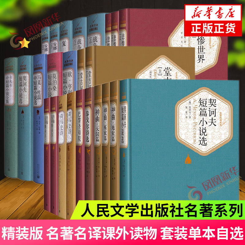 人民文学出版社精装名著名译系列单本任选悲惨世界堂吉诃德巴黎圣母院战争与和平复活荷马史诗罪与罚契诃夫世界名著学生课外阅读-封面