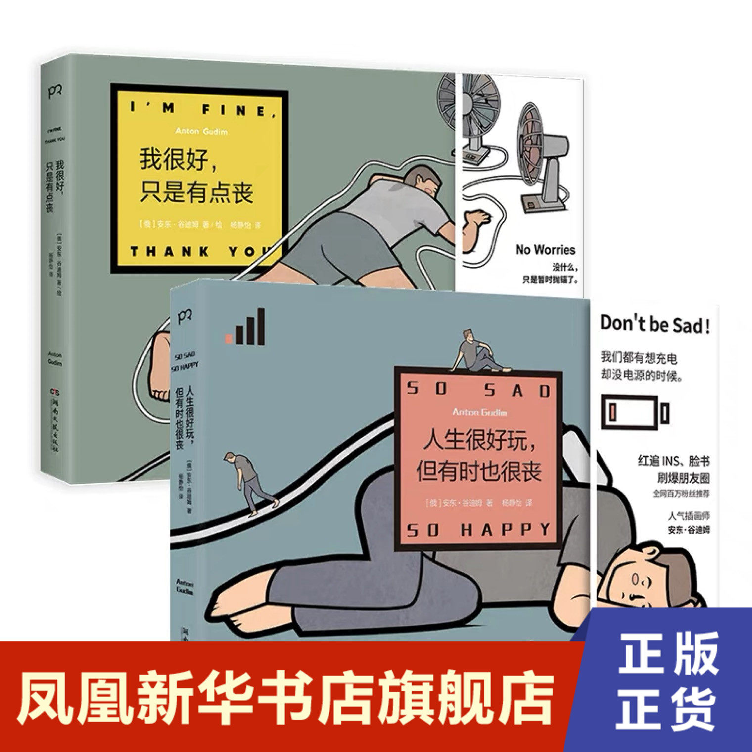 【套装2册】我很好,只是有点丧+人生很好玩，但有时也很丧 安东 谷迪姆著 励志漫画书籍 正版书籍 【凤凰新华书店旗舰店】使用感如何?
