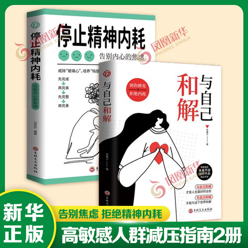 全2册 停止精神内耗+与自己和解 告别焦虑高敏感人群减压指南 写给年轻人的心灵与修养励志课 活得通透认知觉醒人间值得 新华正版