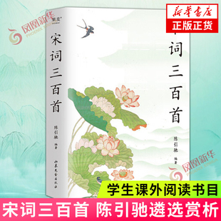 宋词三百首 复旦名师版 陈引驰遴选赏析 增补17首名篇 更适合当下学生阅读 以清末上彊村民选本为基础 山东文艺出版社 新华正版