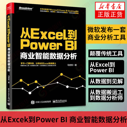 从Excek到Power BI 商业智能数据分析 excel数据处理PowerBI操作教程入门教程Power Query数据查询工具书 新华书店旗舰店官网正版