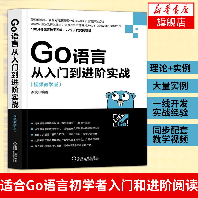 Go语言从入门到进阶实战 视频教学版 配套视频开发实例精讲Go语言语法开发技巧大全Go语言基础Go语言程序设计视频教程编程框架结构