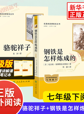 【升级版】骆驼祥子和钢铁是怎样炼成的 海底两万里 正版书原著老舍 初中生人教版7下人民教育出版社初一七年级下册语文名著