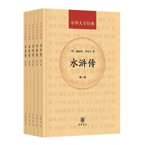 水浒传全5册 中华大字 明 施耐庵 罗贯中 著 以农民起义为主要题材艺术地再现了中国古代人民反抗压迫英勇斗争的悲壮画卷 中华书局