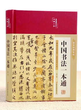 中国书法一本通 美绘国学书系 文墨千秋精选书圣名帖品味汉字之美墨迹刻本标示对照行书楷书草书书法练字笔画精装硬壳新华书店正版