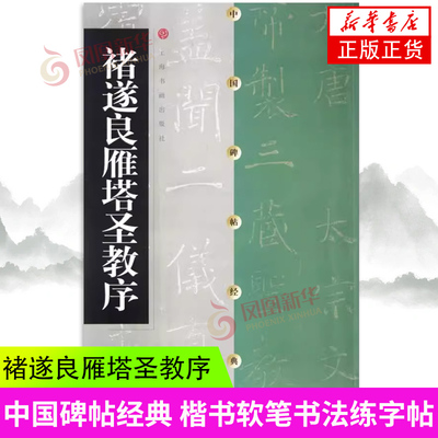 中国碑帖经典 褚遂良雁塔圣教序 平装 小篆书毛笔字帖软笔书法临摹帖练习古帖清代拓本 上海书画出版社 凤凰新华书店旗舰店