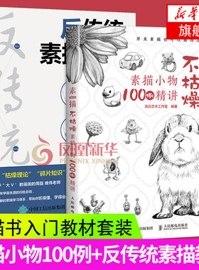 反传统素描教程+素描的反传统训练 素描100例精讲 素描书籍教材临摹素描零基础教程 铅笔素描技法入门到精通 素描初学者自学书籍