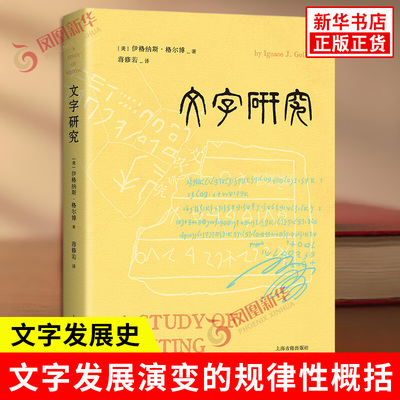 文字研究 美 伊格纳斯格尔博 著 汇集20世纪前叶美国语言学三个方面的优势 汉字学理论 语言文字 上海古籍出版社 新华书店正版书籍