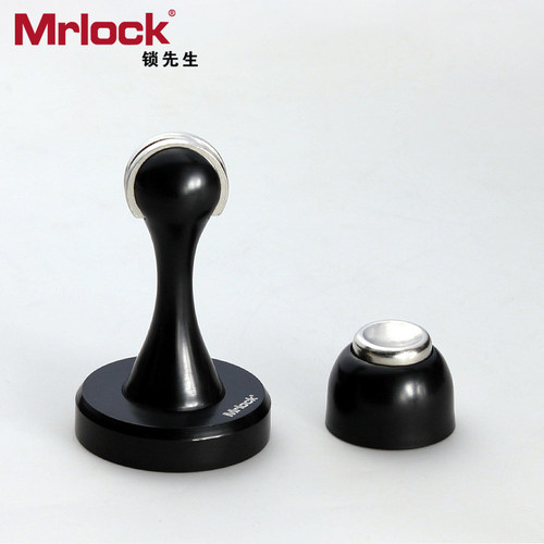 Mrlock 不锈钢黑色门吸墙吸防撞地吸强磁门碰门挡卫生间吸门器