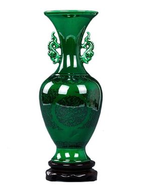 花瓶客厅摆件景德镇陶瓷装饰中式