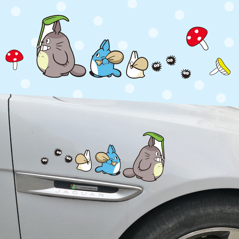 划痕卡通可爱装饰防水车贴纸