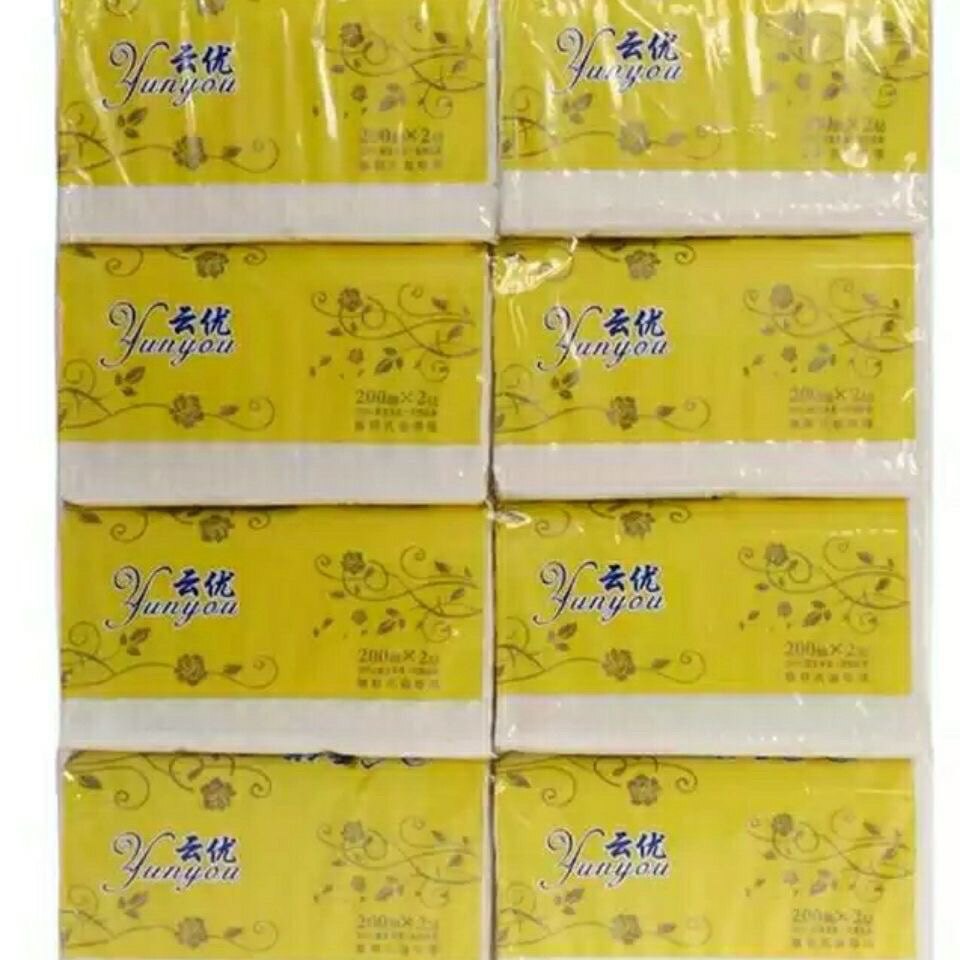 云优520系列抽纸纸巾餐巾纸一提8包，每包420张，10提共80包