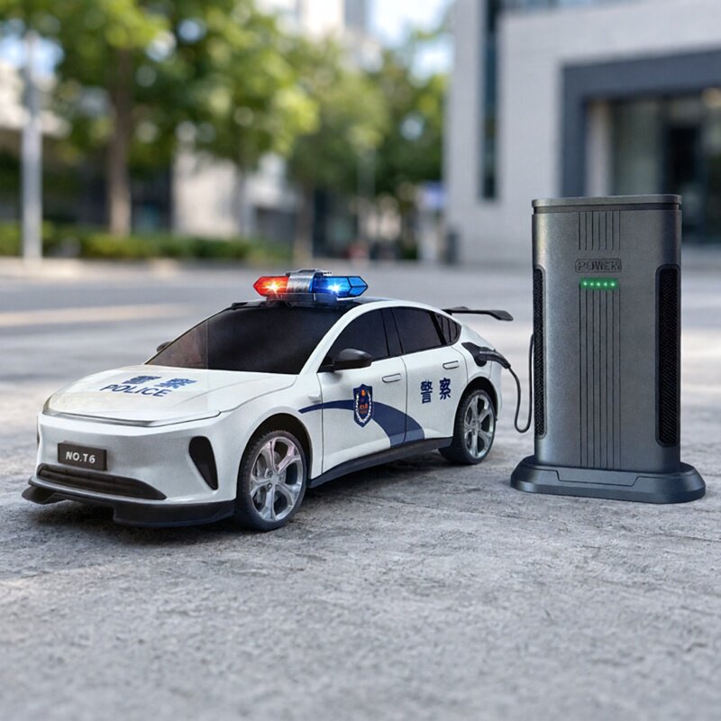 胜雄威腾T6遥控新能源警车ET5汽车跑车造型2.4G遥控玩具男孩礼物
