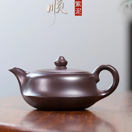 纯手工卡盖百目老紫泥功夫泡茶壶