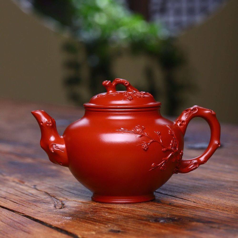 350cc大红袍报春壶紫砂壶茶具