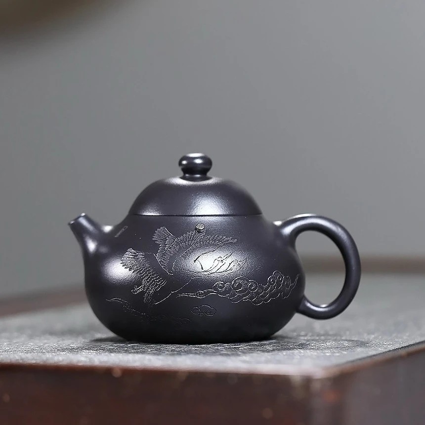 茶壶闲云鹤原矿石黄壶石黄文旦壶