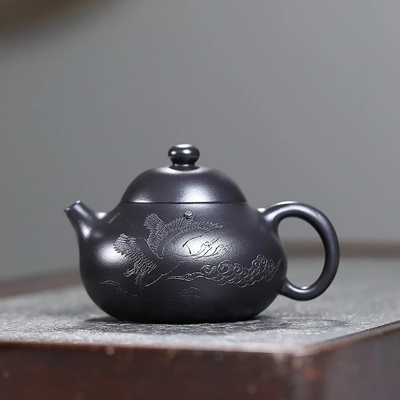 茶壶闲云鹤原矿石黄壶石黄文旦壶