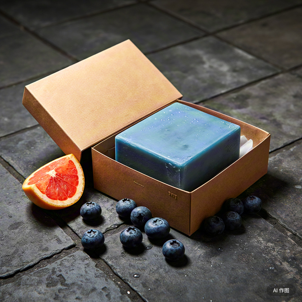 蓝莓葡萄柚手工皂 蓝庄9年香皂ph7 植物天然古法冷制洗脸手沐浴