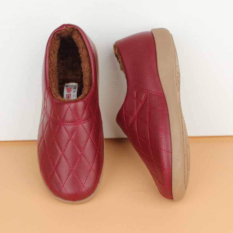 防水防滑冬季新款居家包跟棉拖鞋女款老人妈妈加绒保暖家居棉鞋,居家布艺,居家棉拖/棉鞋,淘宝优惠券,粉丝福利购,淘宝优惠卷