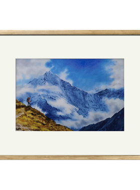 58x43cm纯手绘优秀水彩画 茶室办公室客厅收藏装饰画