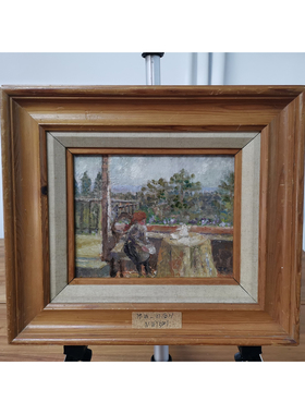 39x34cm纯手绘国外优秀古典油画 客厅茶室办公室收藏装饰画