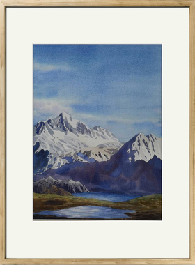 58x43cm纯手绘优秀水彩画 茶室办公室客厅收藏装饰画