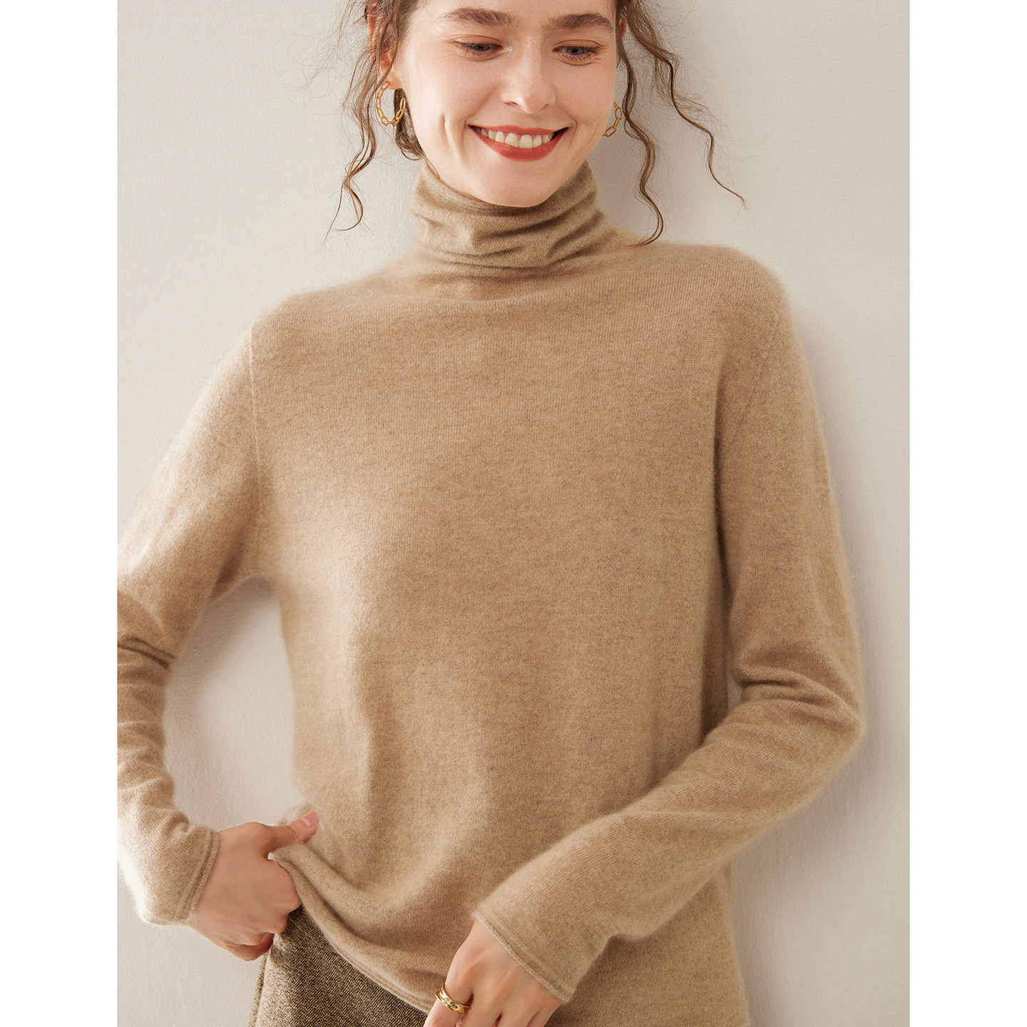 一线成衣山羊绒衫女高领毛衣冬季内搭纯色堆堆领羊绒针织打底衫,女装/女士精品,羊绒衫,淘宝优惠券,粉丝福利购,淘宝优惠卷