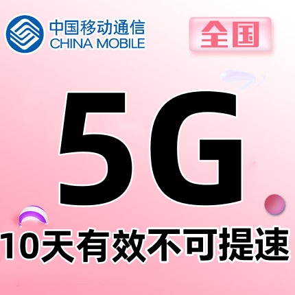 山东移动5GB10天包 10天有效不可提速