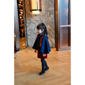 AnyinGirl 100%纯羊毛年服斗篷女宝拜年服儿童连衣裙 哈利波特