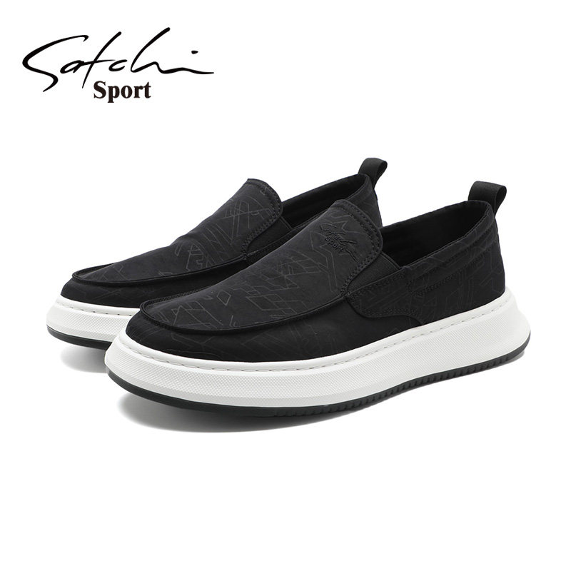 Satchi Sport/沙驰运动男鞋百搭布鞋休闲懒人鞋一脚蹬商务驾车鞋