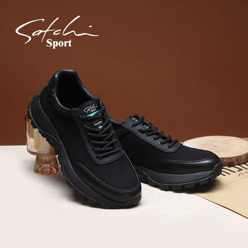 沙驰运动冬防滑鞋厚底加绒休闲鞋