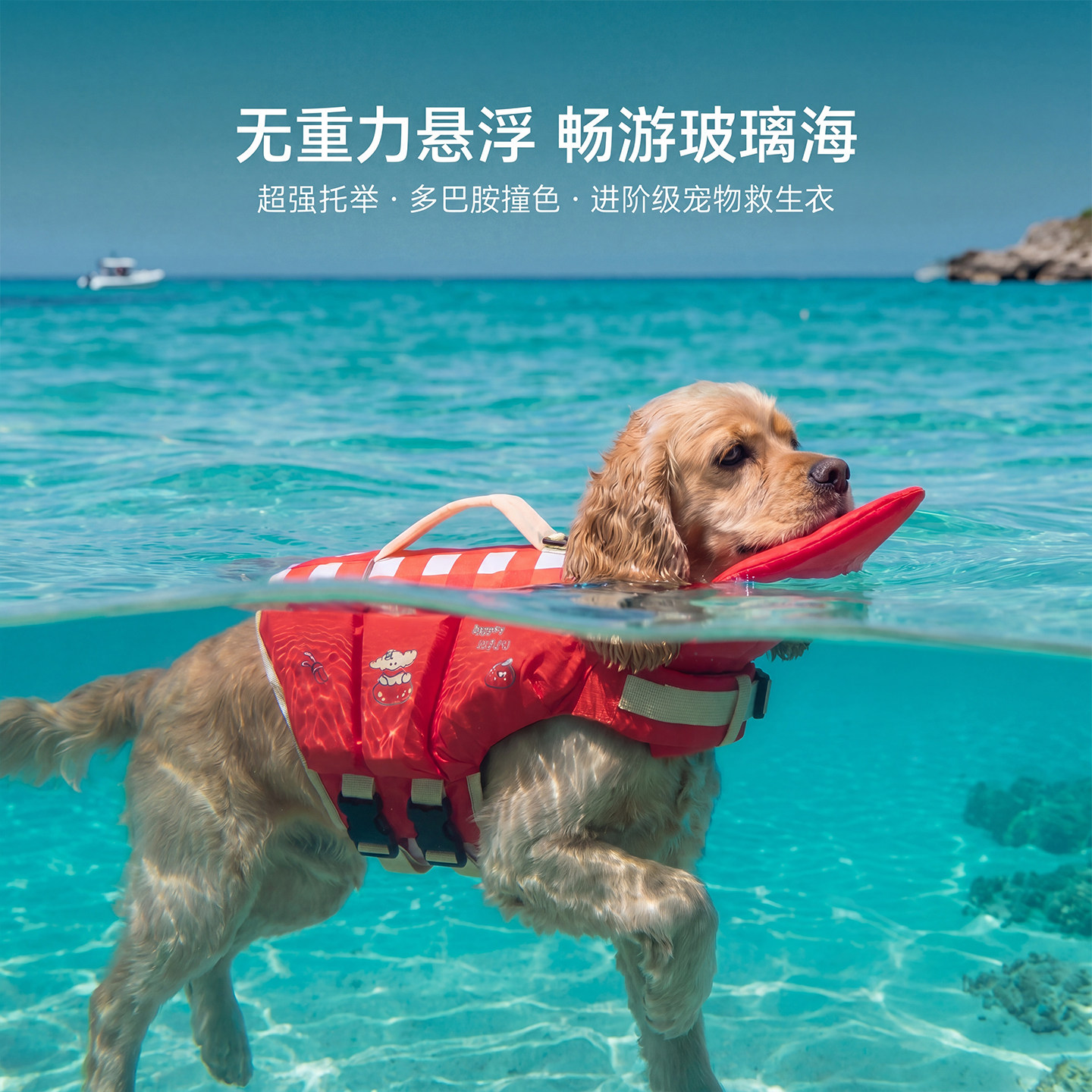 嬉皮狗宠物游泳衣服安全浮力比熊泰迪柯基大中小型犬小狗狗救生衣