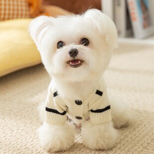 狗狗衣服春秋天小型幼犬雪纳瑞比熊博美宠物秋款 开衫 毛衣2025新款