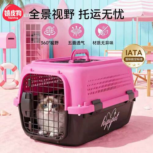 加固透气宠物航空箱猫狗托运