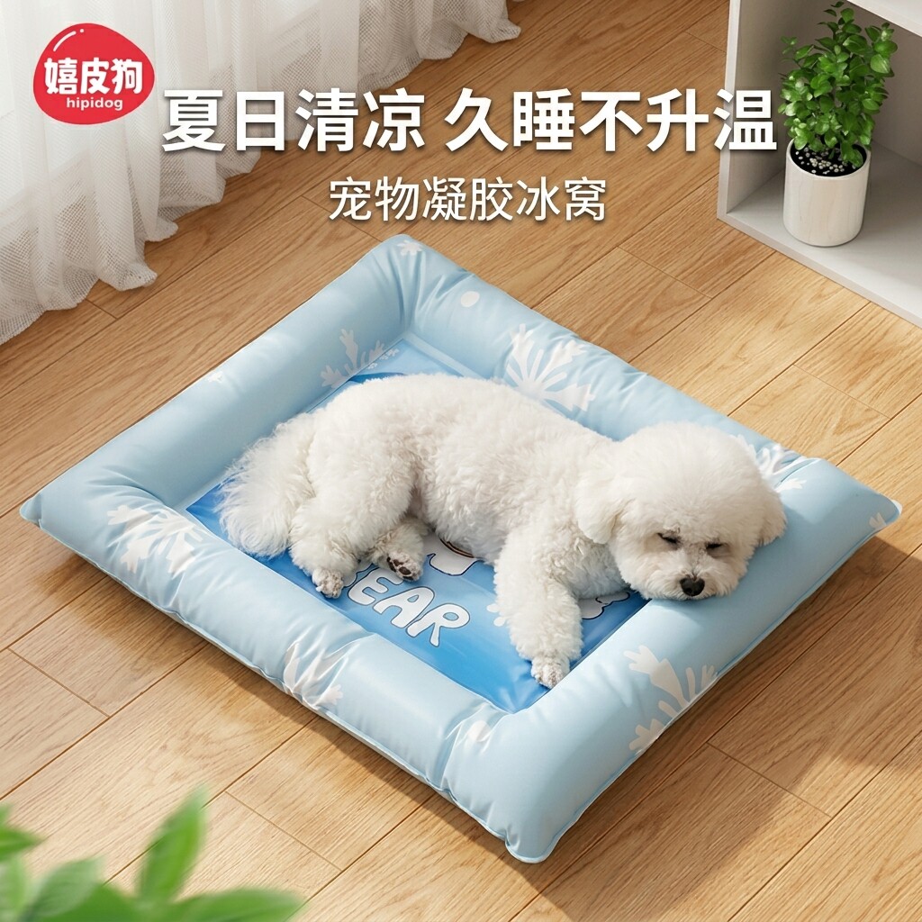 嬉皮狗狗窝宠物冰垫夏天降温垫子冰窝防撕咬猫咪睡垫夏季凉席凉垫