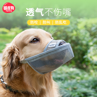 狗狗洗澡防咬嘴套金毛萨摩耶口罩外出防乱吃防误食狗嘴巴套嘴罩