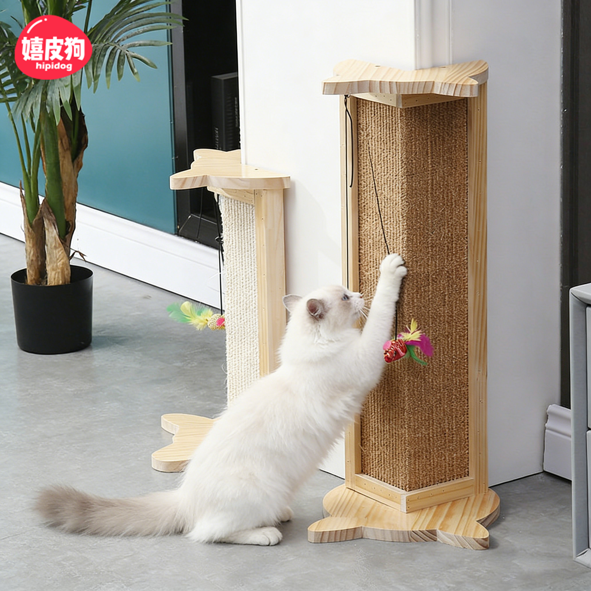 立式实木猫抓板墙角剑麻猫抓柱防猫抓沙发家具保护磨爪耐磨不掉屑,宠物/宠物食品及用品,猫抓板,淘宝优惠券,粉丝福利购,淘宝优惠卷