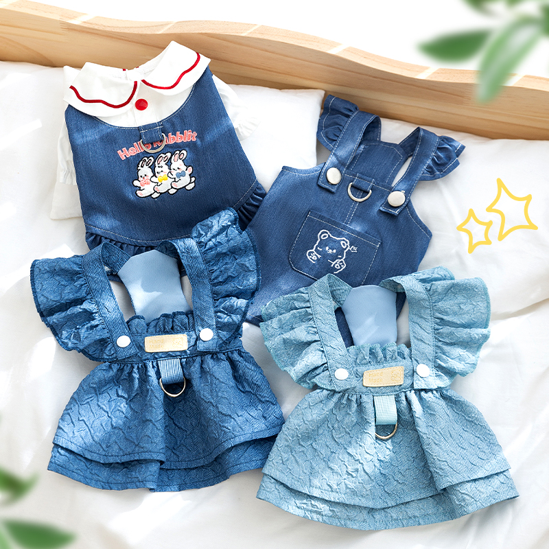 嬉皮狗系列款经典牛仔衣服